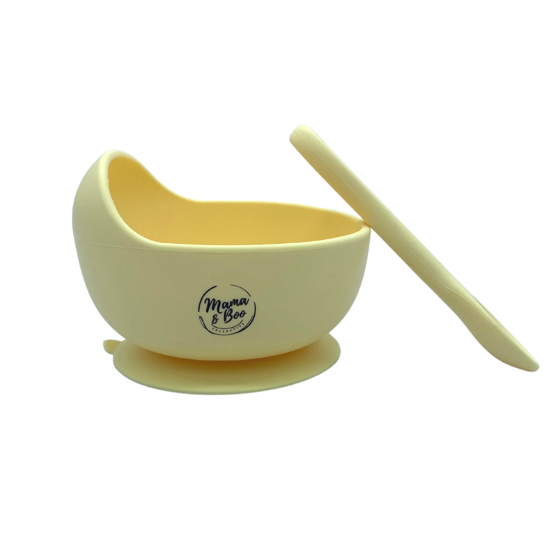 Silicone Suction Bowl & Spoon Set | BPA Free, Suction Base